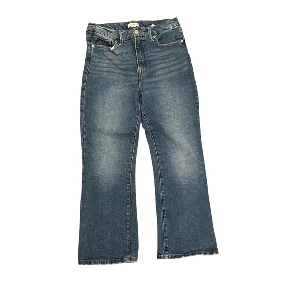 Good American Women's Good Legs Cropped Mini Bootcut Jeans 10/30 - Picture 3 of 9